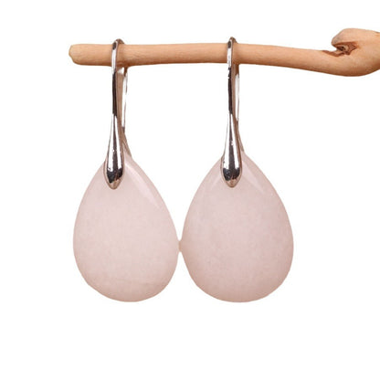 Natural Crystal Water Drop Earrings Women