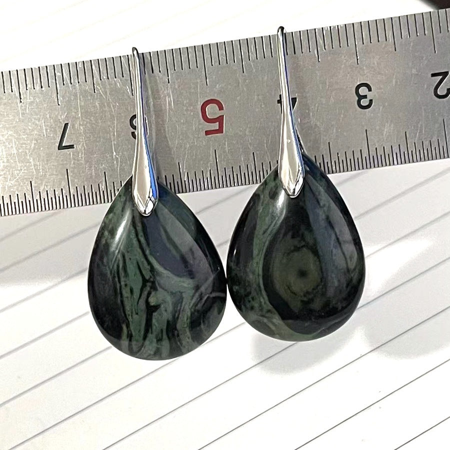 Natural Crystal Water Drop Earrings Women