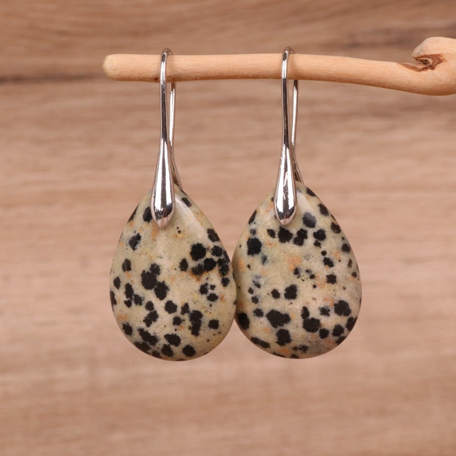 Natural Crystal Water Drop Earrings Women