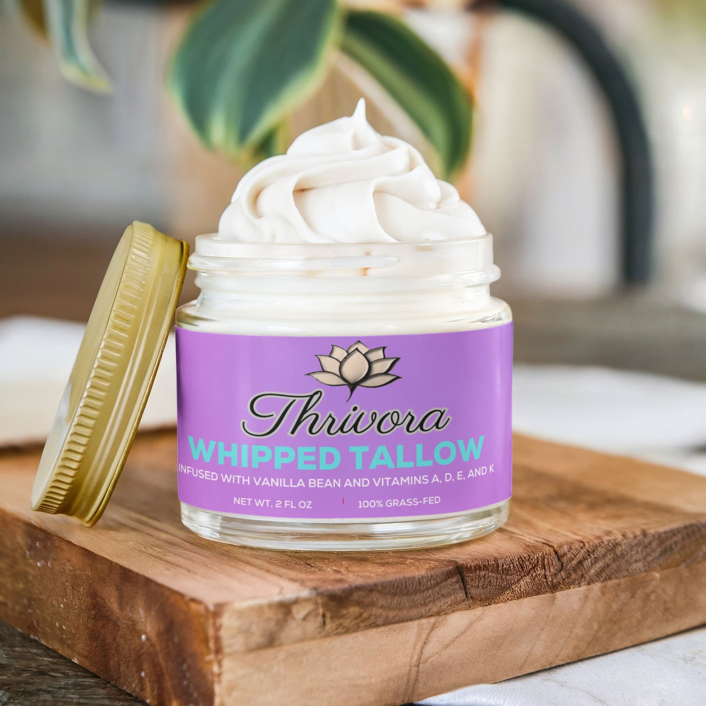 Whipped Grass-Fed Tallow Balm with Vanilla Bean
