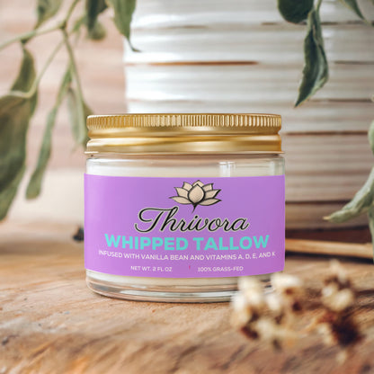 Whipped Grass-Fed Tallow Balm with Vanilla Bean