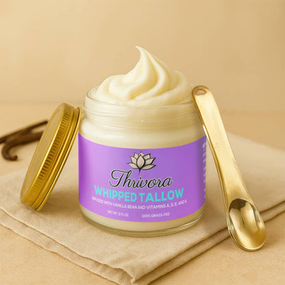 Whipped Grass-Fed Tallow Balm with Vanilla Bean