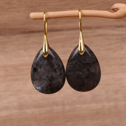 Natural Crystal Water Drop Earrings Women