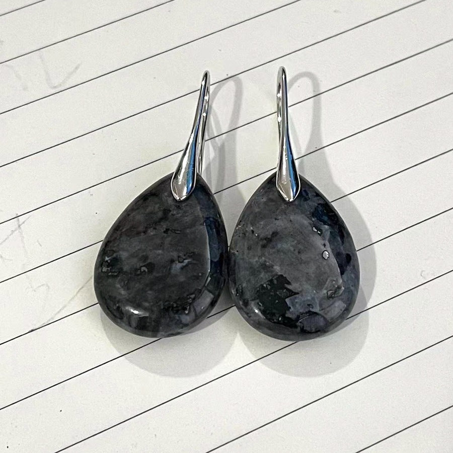 Natural Crystal Water Drop Earrings Women