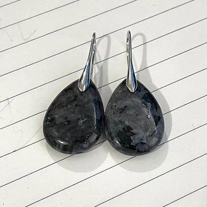 Natural Crystal Water Drop Earrings Women